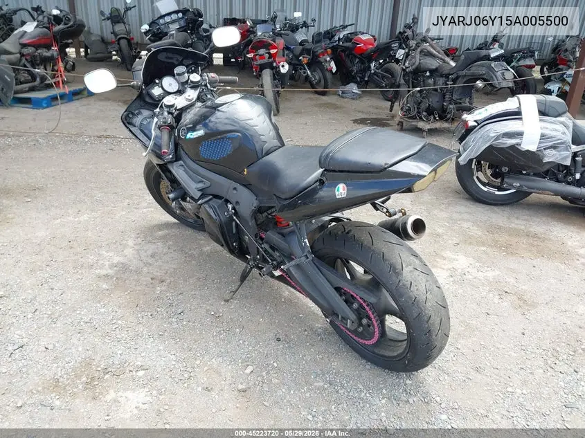 2005 Yamaha Yzfr6 L VIN: JYARJ06Y15A005500 Lot: 45223720