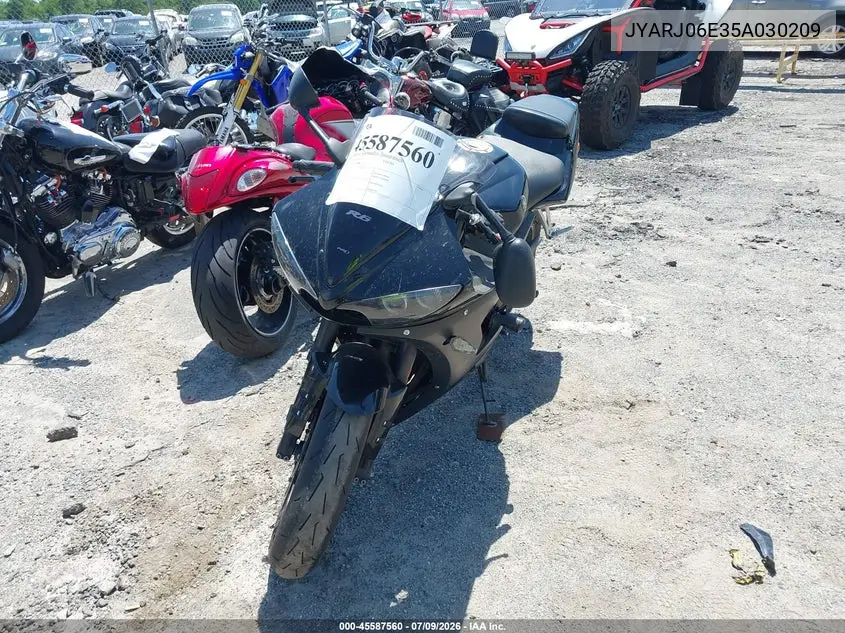 2005 Yamaha Yzfr6 L VIN: JYARJ06E35A030209 Lot: 45587560