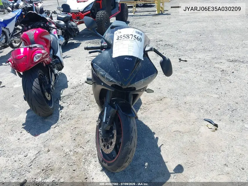 2005 Yamaha Yzfr6 L VIN: JYARJ06E35A030209 Lot: 45587560