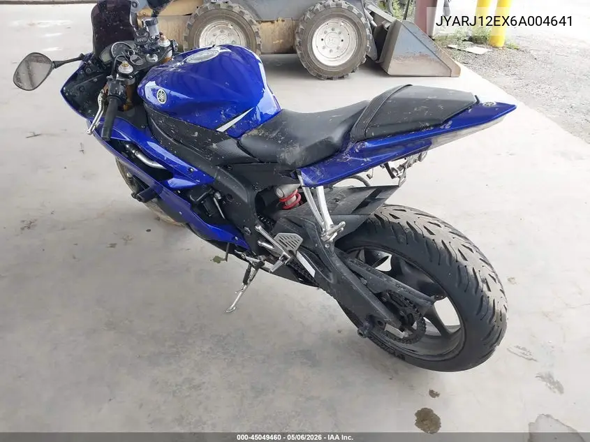 2006 Yamaha Yzfr6 L VIN: JYARJ12EX6A004641 Lot: 45049460