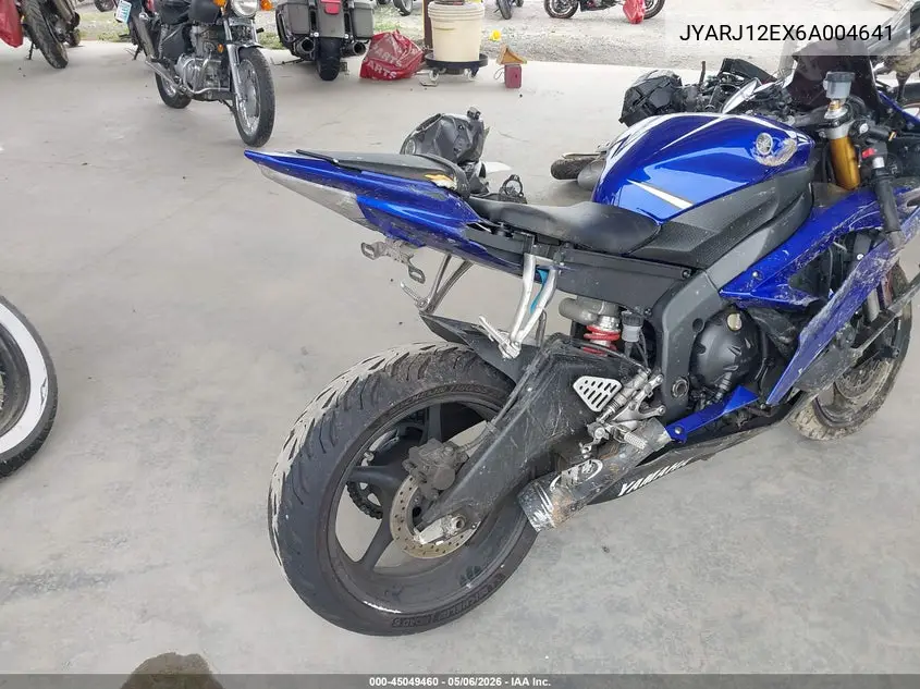 2006 Yamaha Yzfr6 L VIN: JYARJ12EX6A004641 Lot: 45049460