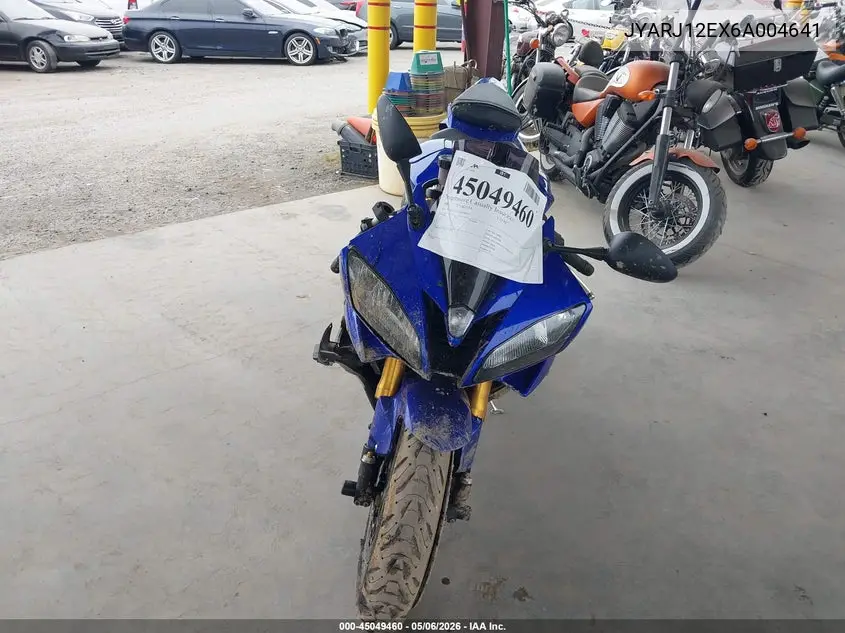 2006 Yamaha Yzfr6 L VIN: JYARJ12EX6A004641 Lot: 45049460