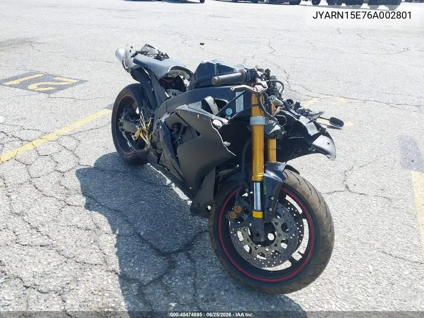 2006 Yamaha Yzfr1 VIN: JYARN15E76A002801 Lot: 45474895