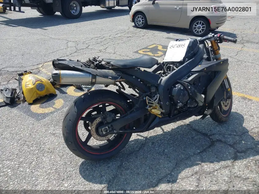 2006 Yamaha Yzfr1 VIN: JYARN15E76A002801 Lot: 45474895