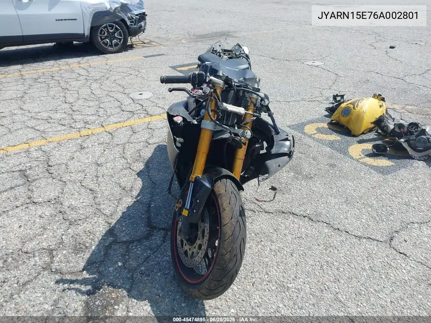2006 Yamaha Yzfr1 VIN: JYARN15E76A002801 Lot: 45474895