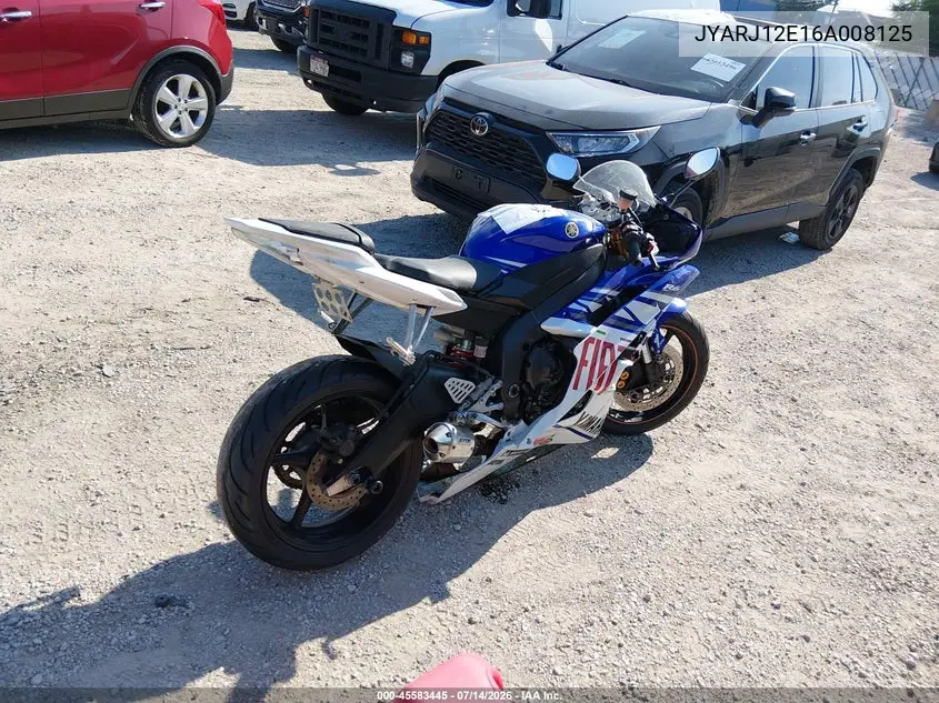 2006 Yamaha Yzfr6 L VIN: JYARJ12E16A008125 Lot: 45583445