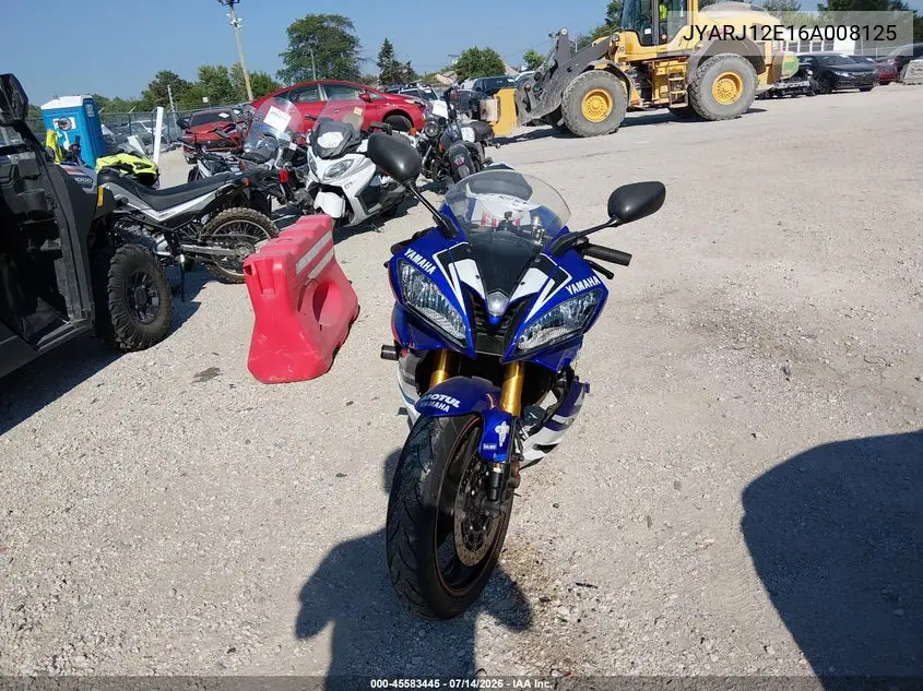 2006 Yamaha Yzfr6 L VIN: JYARJ12E16A008125 Lot: 45583445