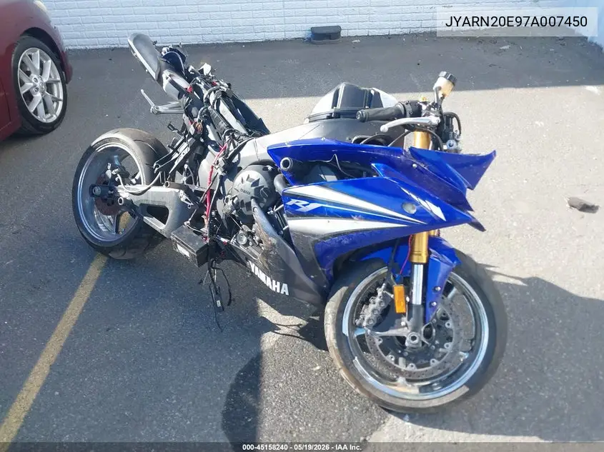 2007 Yamaha Yzfr1 VIN: JYARN20E97A007450 Lot: 45158240