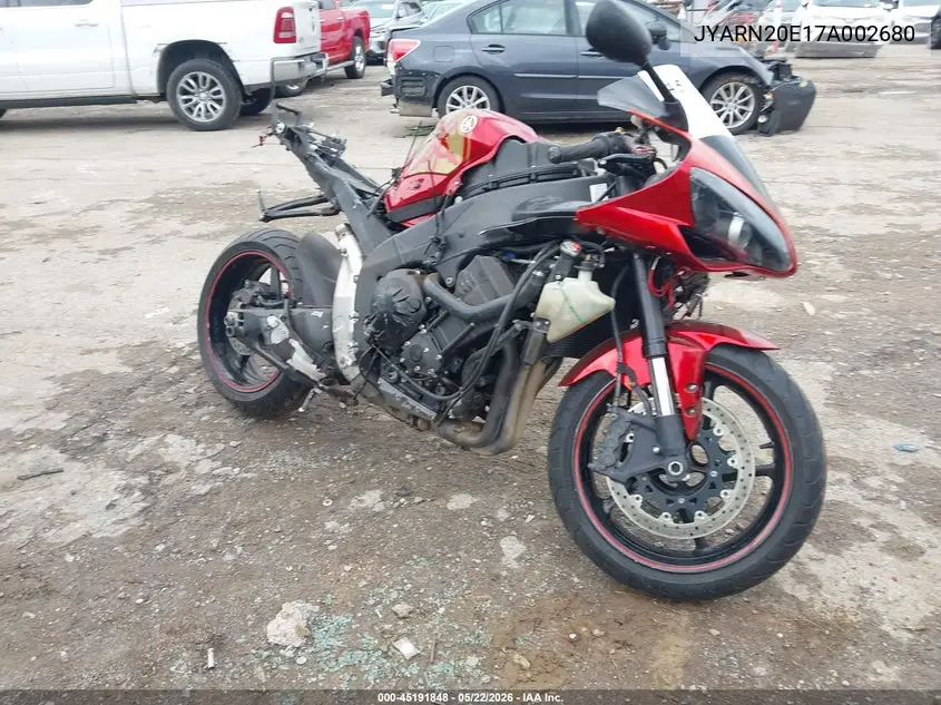 2007 Yamaha Yzfr1 VIN: JYARN20E17A002680 Lot: 45191848