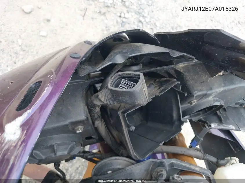 2007 Yamaha Yzfr6 L VIN: JYARJ12E07A015326 Lot: 45250197