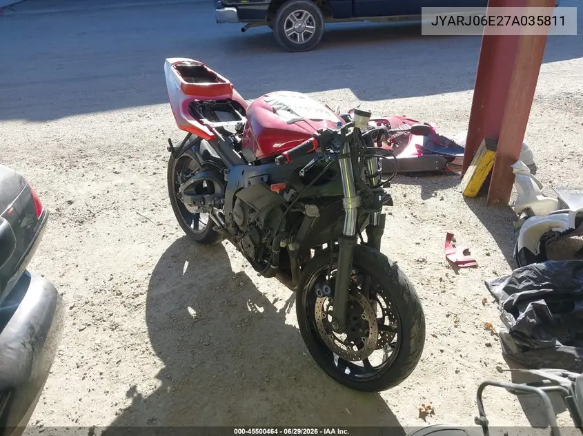 2007 Yamaha Yzfr6 S VIN: JYARJ06E27A035811 Lot: 45500464