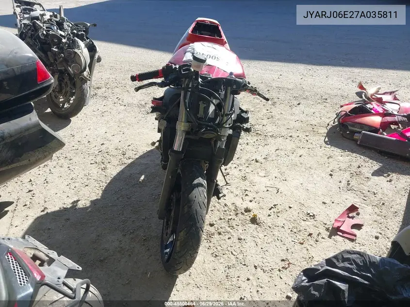 2007 Yamaha Yzfr6 S VIN: JYARJ06E27A035811 Lot: 45500464