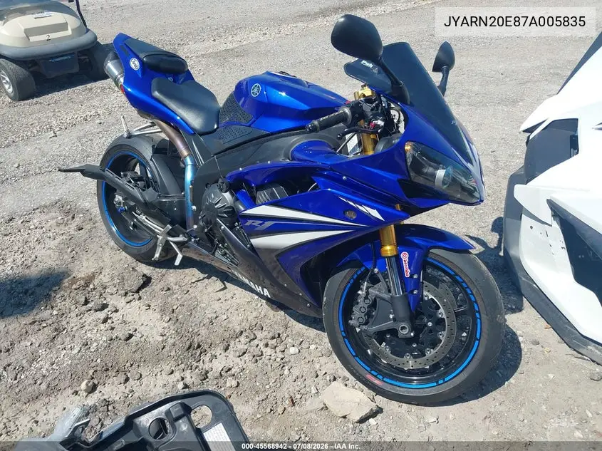 2007 Yamaha Yzfr1 VIN: JYARN20E87A005835 Lot: 45568942