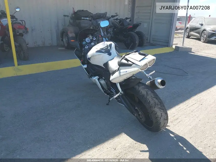 2007 Yamaha Yzfr6 S VIN: JYARJ06Y07A007208 Lot: 45644418