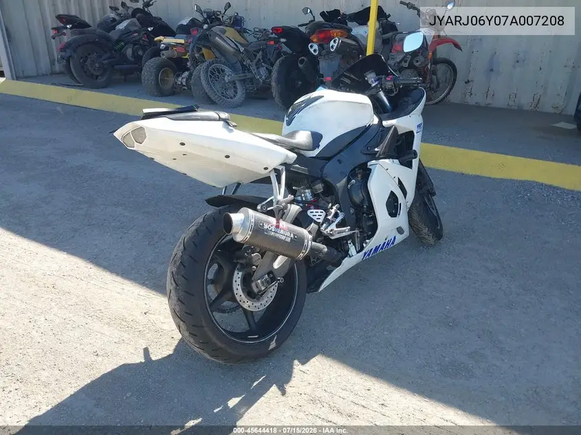 2007 Yamaha Yzfr6 S VIN: JYARJ06Y07A007208 Lot: 45644418