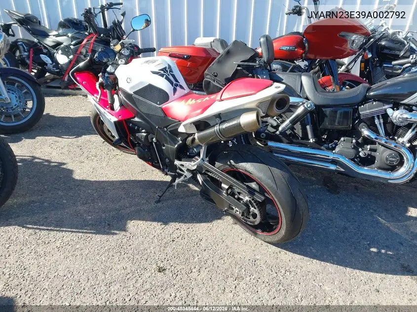 2009 Yamaha Yzfr1 VIN: JYARN23E39A002792 Lot: 45345444