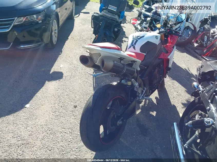 2009 Yamaha Yzfr1 VIN: JYARN23E39A002792 Lot: 45345444