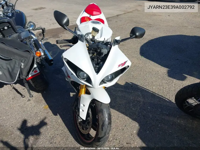 2009 Yamaha Yzfr1 VIN: JYARN23E39A002792 Lot: 45345444