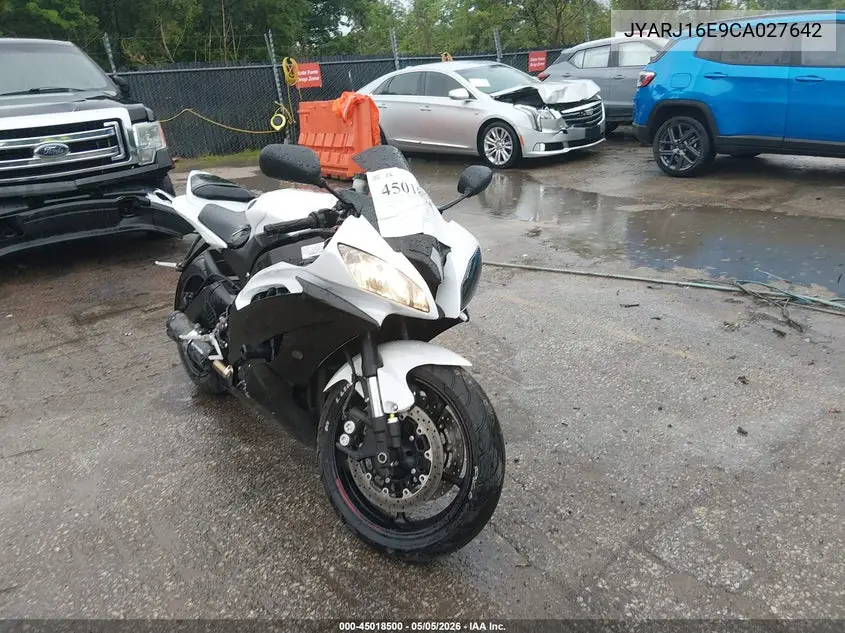 2012 Yamaha Yzfr6 VIN: JYARJ16E9CA027642 Lot: 45018500