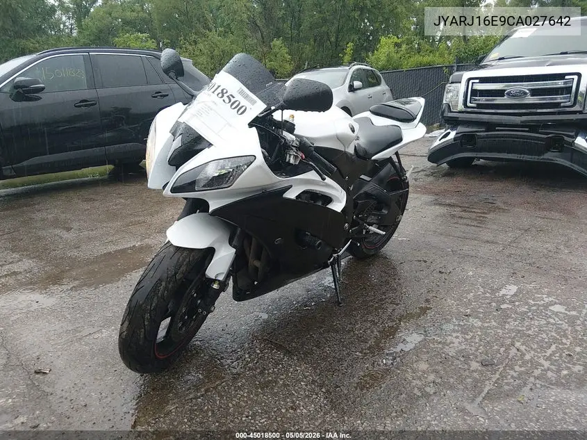 2012 Yamaha Yzfr6 VIN: JYARJ16E9CA027642 Lot: 45018500