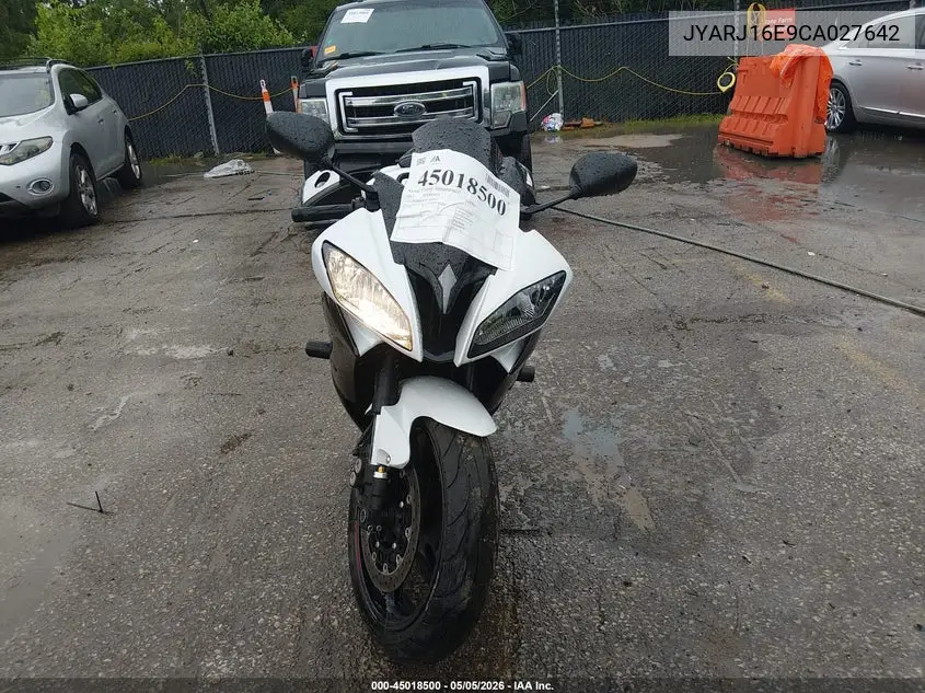 2012 Yamaha Yzfr6 VIN: JYARJ16E9CA027642 Lot: 45018500
