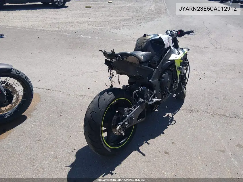 2012 Yamaha Yzfr1 VIN: JYARN23E5CA012912 Lot: 45132946