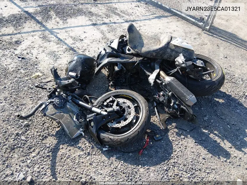 2012 Yamaha Yzfr1 VIN: JYARN23E5CA01321 Lot: 45644435