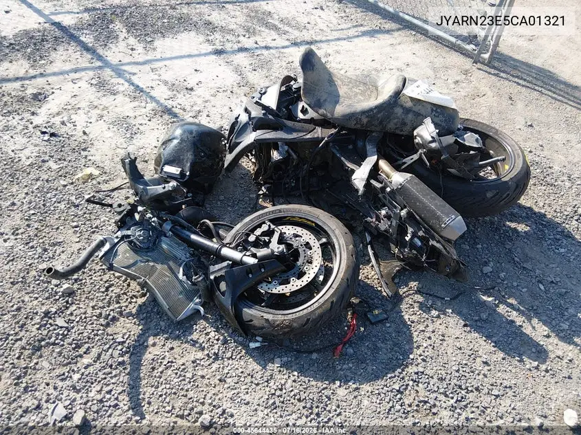 2012 Yamaha Yzfr1 VIN: JYARN23E5CA01321 Lot: 45644435