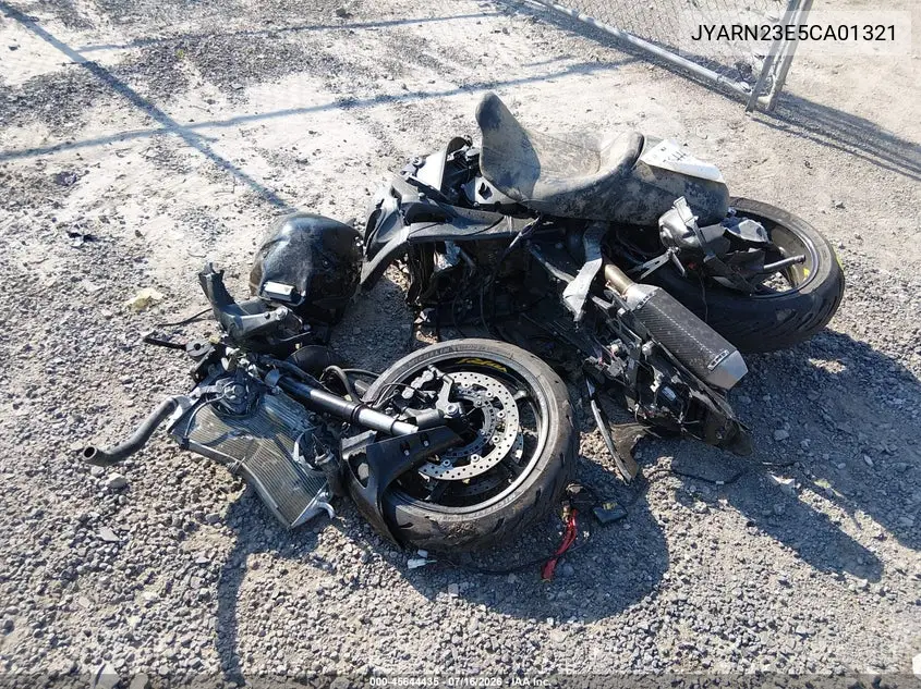 2012 Yamaha Yzfr1 VIN: JYARN23E5CA01321 Lot: 45644435