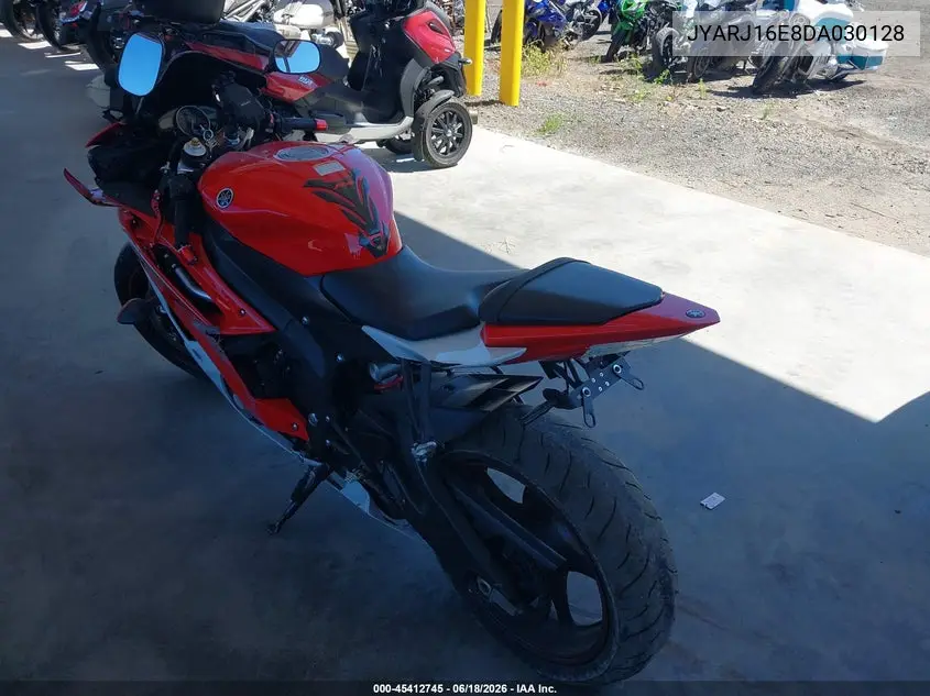 2013 Yamaha Yzfr6 VIN: JYARJ16E8DA030128 Lot: 45412745