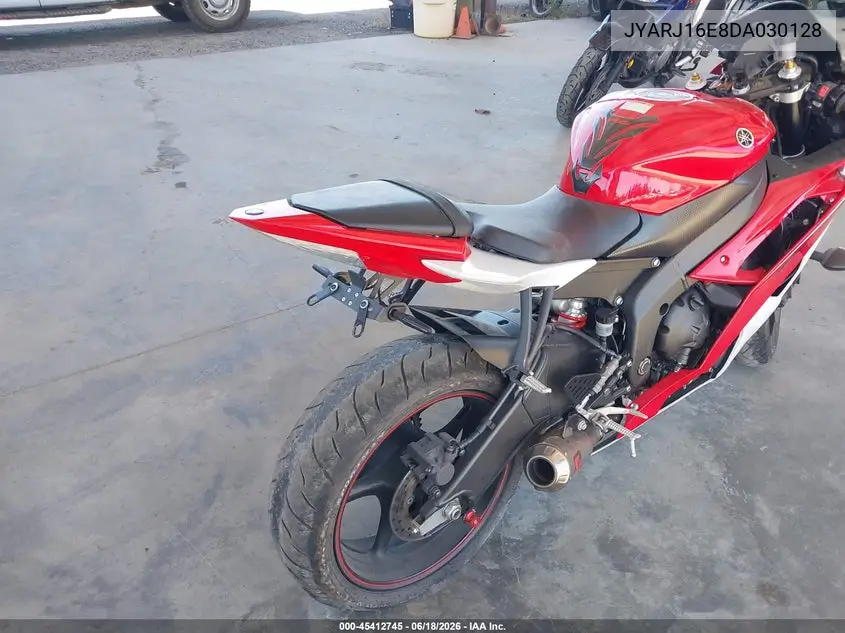 2013 Yamaha Yzfr6 VIN: JYARJ16E8DA030128 Lot: 45412745