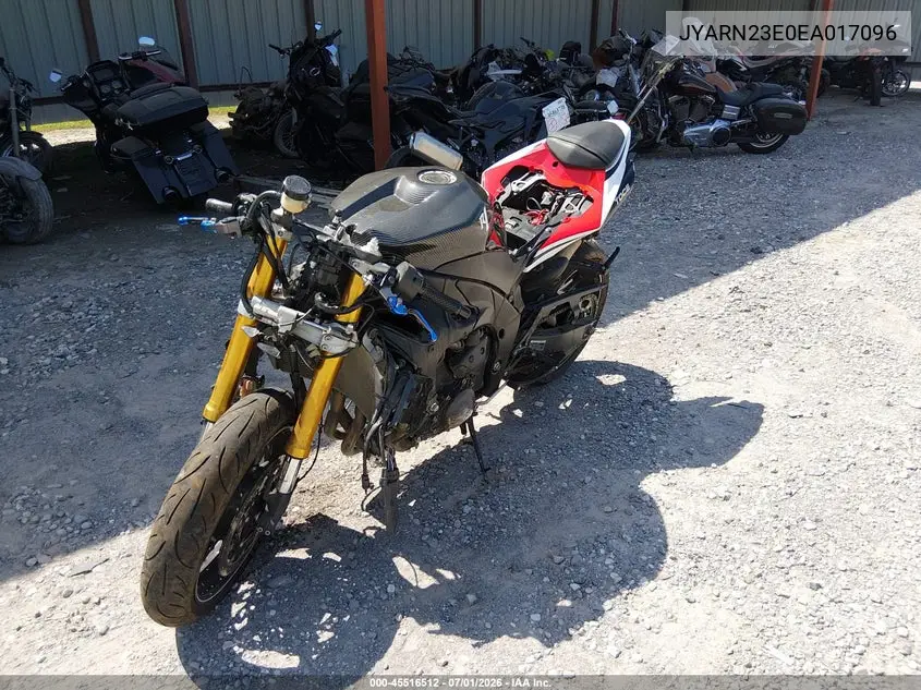 2014 Yamaha Yzfr1 VIN: JYARN23E0EA017096 Lot: 45516512