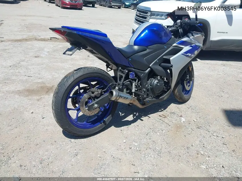 2015 Yamaha Yzfr3 VIN: MH3RH06Y6FK003545 Lot: 45047527