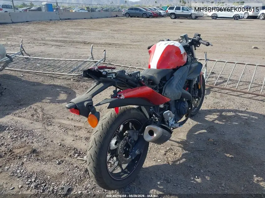 2015 Yamaha Yzfr3 VIN: MH3RH06Y6FK004615 Lot: 45216358