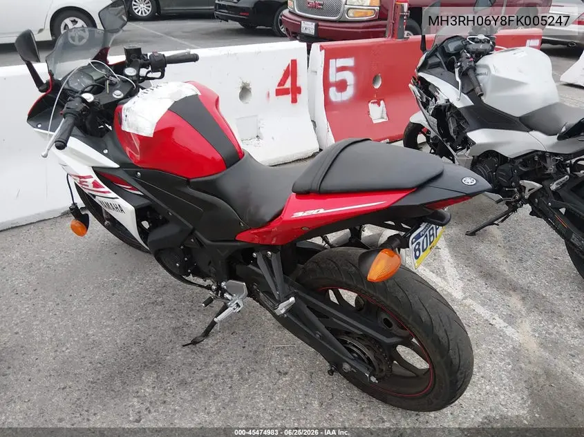 2015 Yamaha Yzfr3 VIN: MH3RH06Y8FK005247 Lot: 45474983