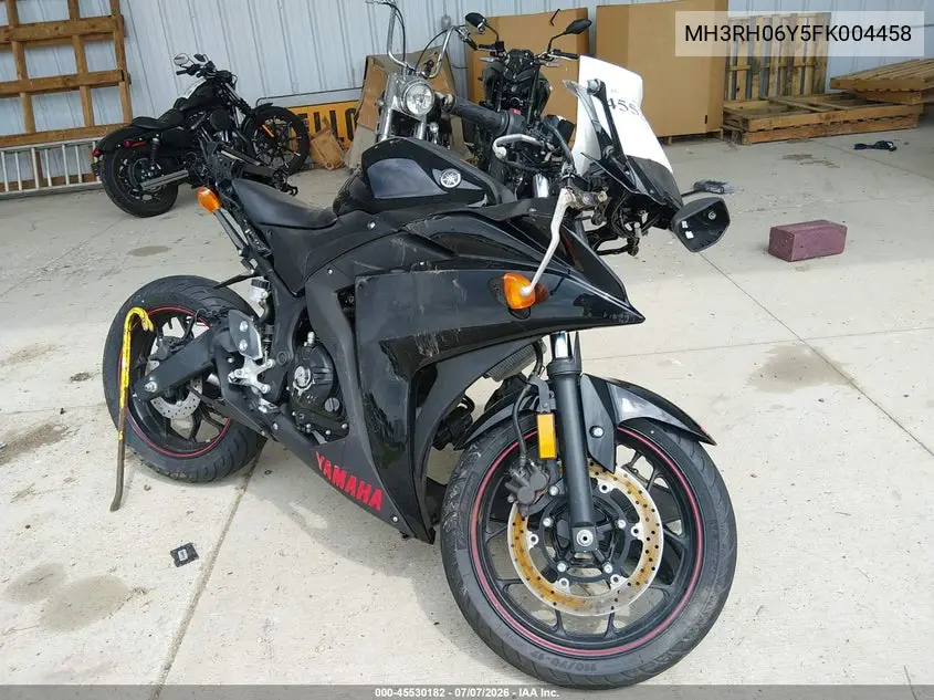 2015 Yamaha Yzfr3 VIN: MH3RH06Y5FK004458 Lot: 45530182