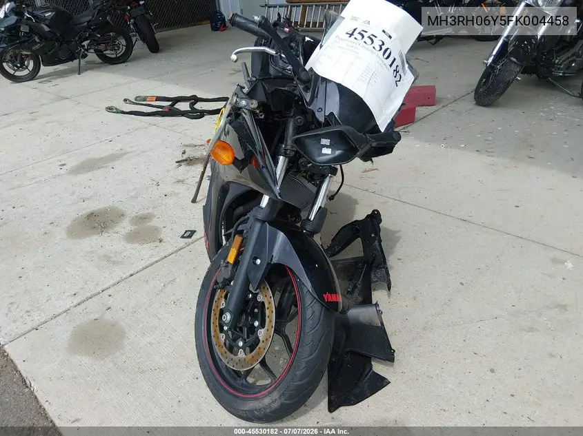 2015 Yamaha Yzfr3 VIN: MH3RH06Y5FK004458 Lot: 45530182