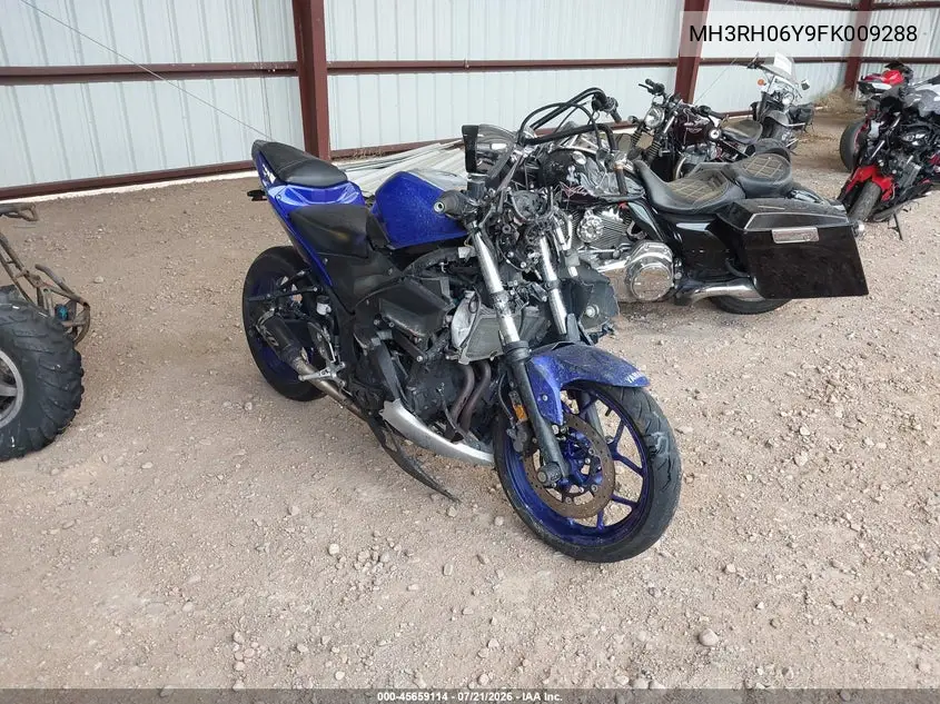 2015 Yamaha Yzfr3 VIN: MH3RH06Y9FK009288 Lot: 45659114