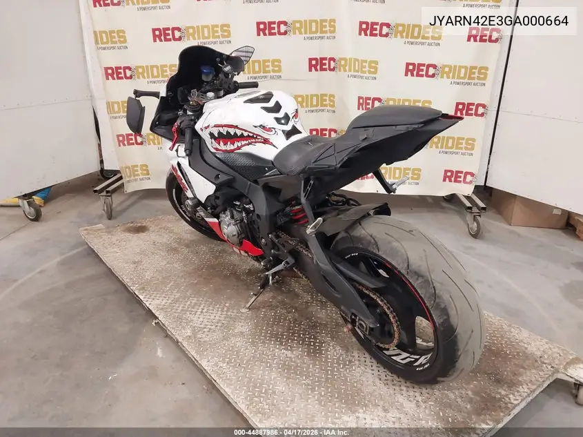 2016 Yamaha Yzfr1S VIN: JYARN42E3GA000664 Lot: 44887986