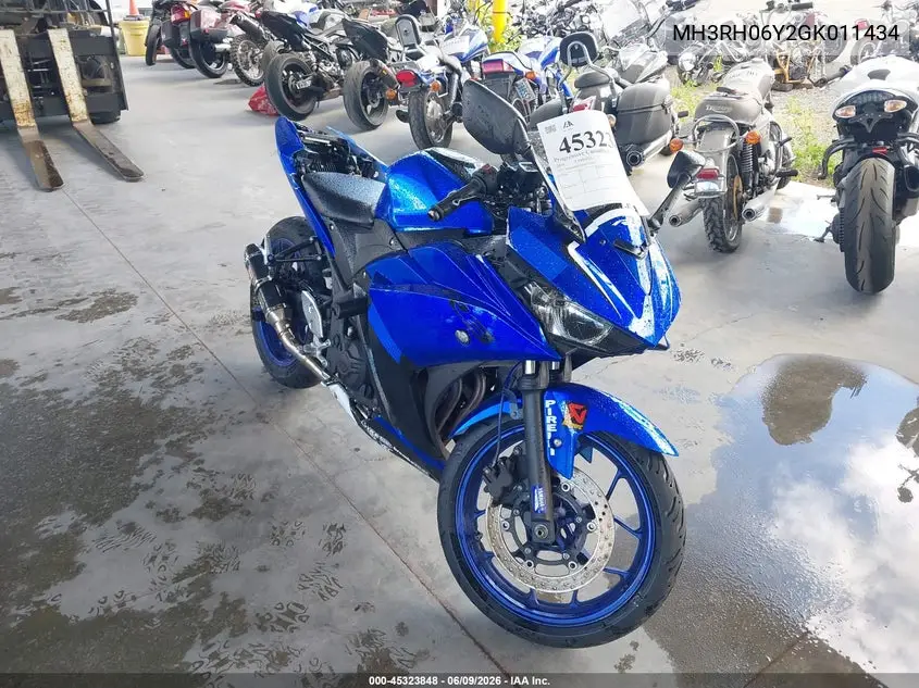 2016 Yamaha Yzfr3 VIN: MH3RH06Y2GK011434 Lot: 45323848