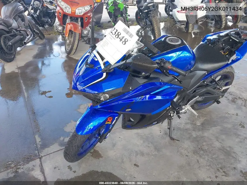2016 Yamaha Yzfr3 VIN: MH3RH06Y2GK011434 Lot: 45323848