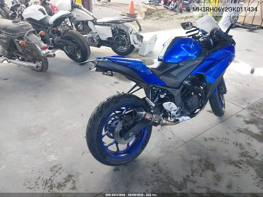 2016 Yamaha Yzfr3 VIN: MH3RH06Y2GK011434 Lot: 45323848