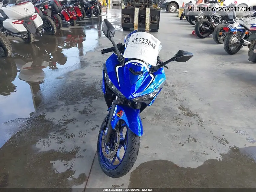 2016 Yamaha Yzfr3 VIN: MH3RH06Y2GK011434 Lot: 45323848