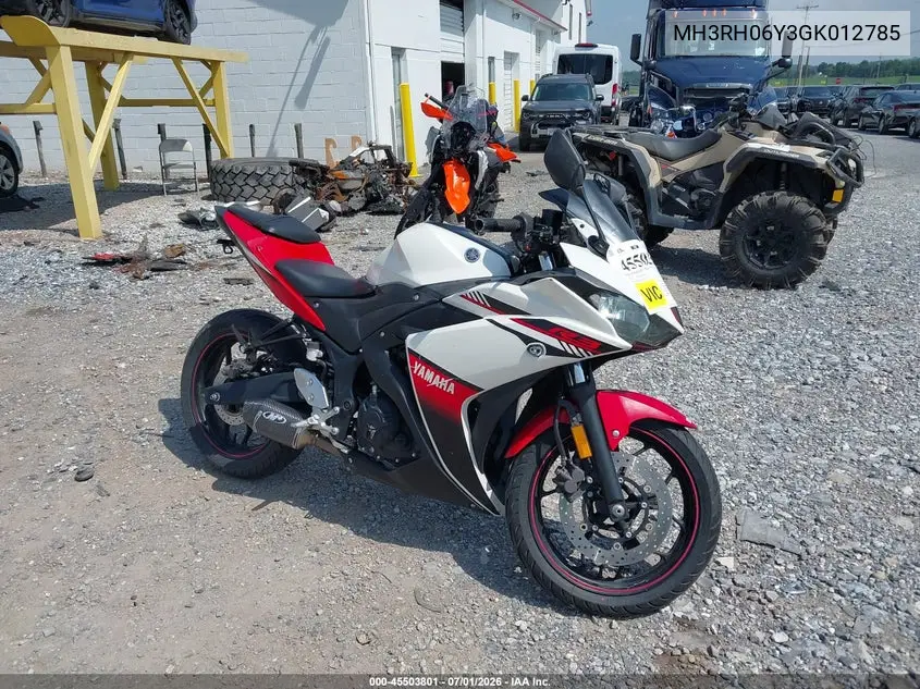 2016 Yamaha Yzfr3 VIN: MH3RH06Y3GK012785 Lot: 45503801