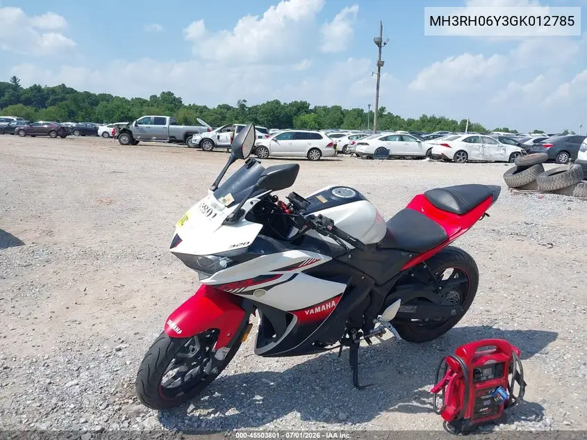 2016 Yamaha Yzfr3 VIN: MH3RH06Y3GK012785 Lot: 45503801
