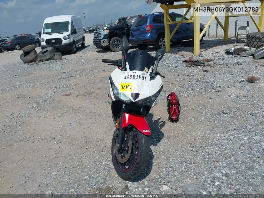 2016 Yamaha Yzfr3 VIN: MH3RH06Y3GK012785 Lot: 45503801