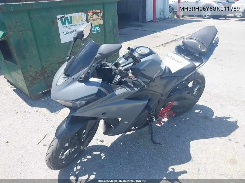 2016 Yamaha Yzfr3 VIN: MH3RH06Y6GK011789 Lot: 45564423