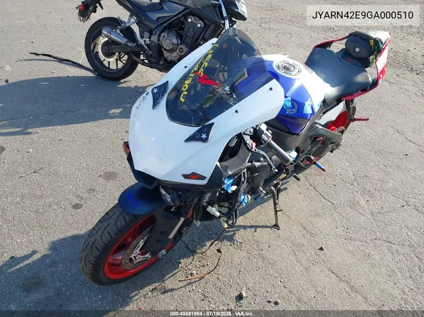 2016 Yamaha Yzfr1S VIN: JYARN42E9GA000510 Lot: 45581904