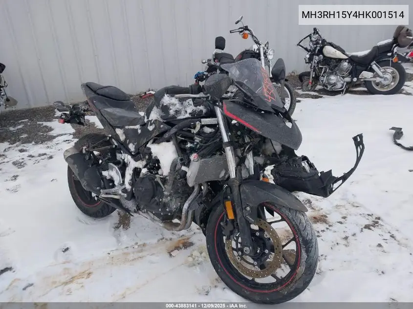 MH3RH15Y4HK001514 2017 Yamaha Yzfr3 A
