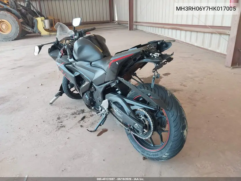 2017 Yamaha Yzfr3 VIN: MH3RH06Y7HK017005 Lot: 45131697
